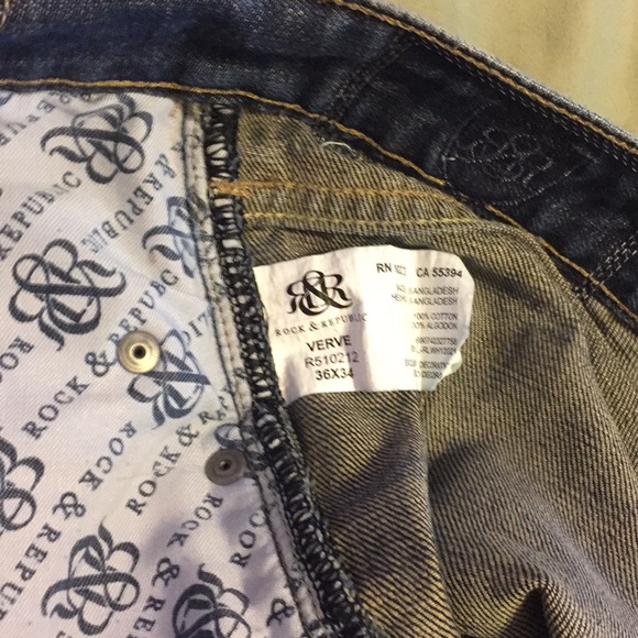 Men’s Rock&Republic size 36wx34l worn 1 time - Picture 3 of 3